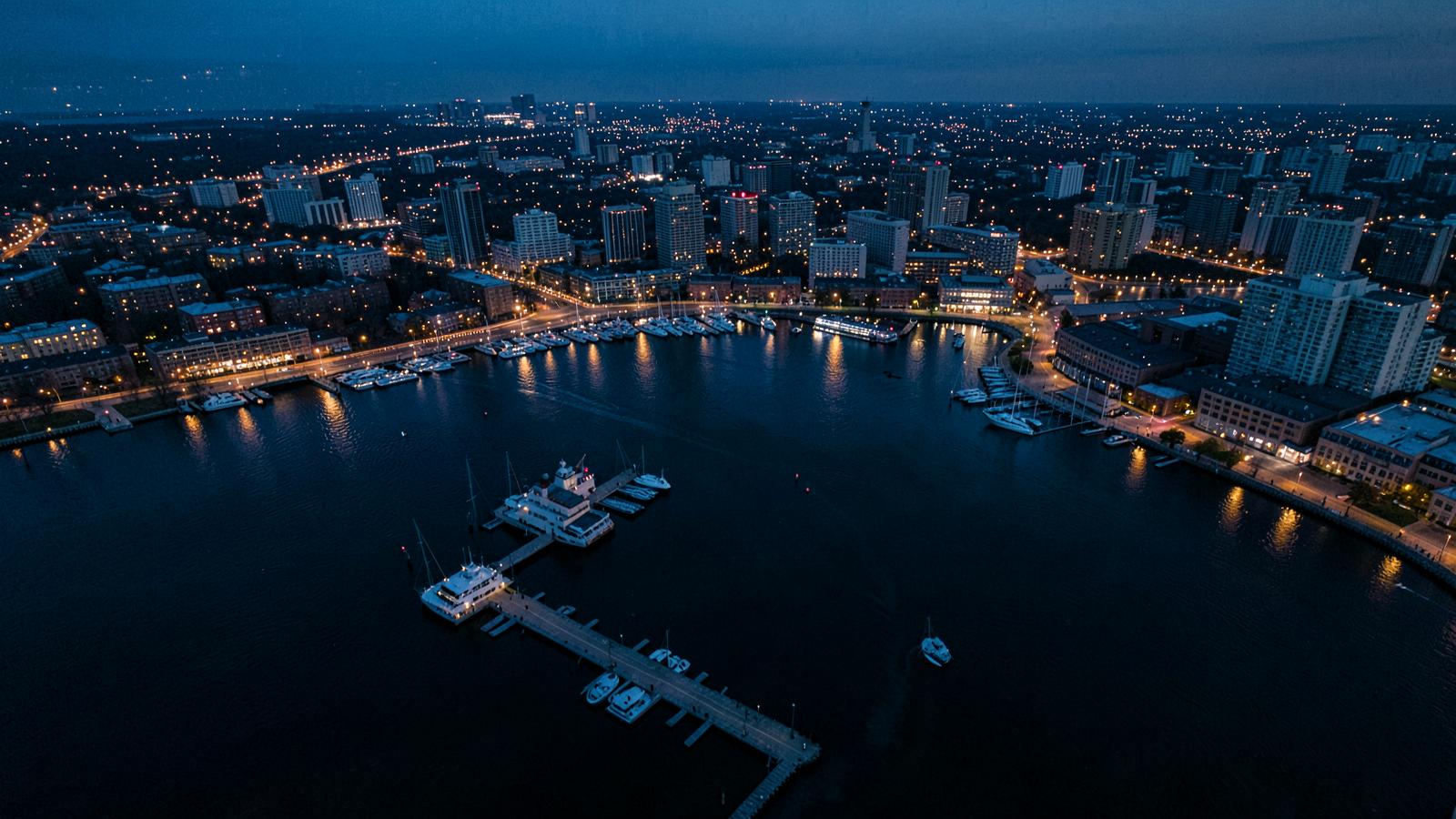 Baltimore, Maryland at blue hour